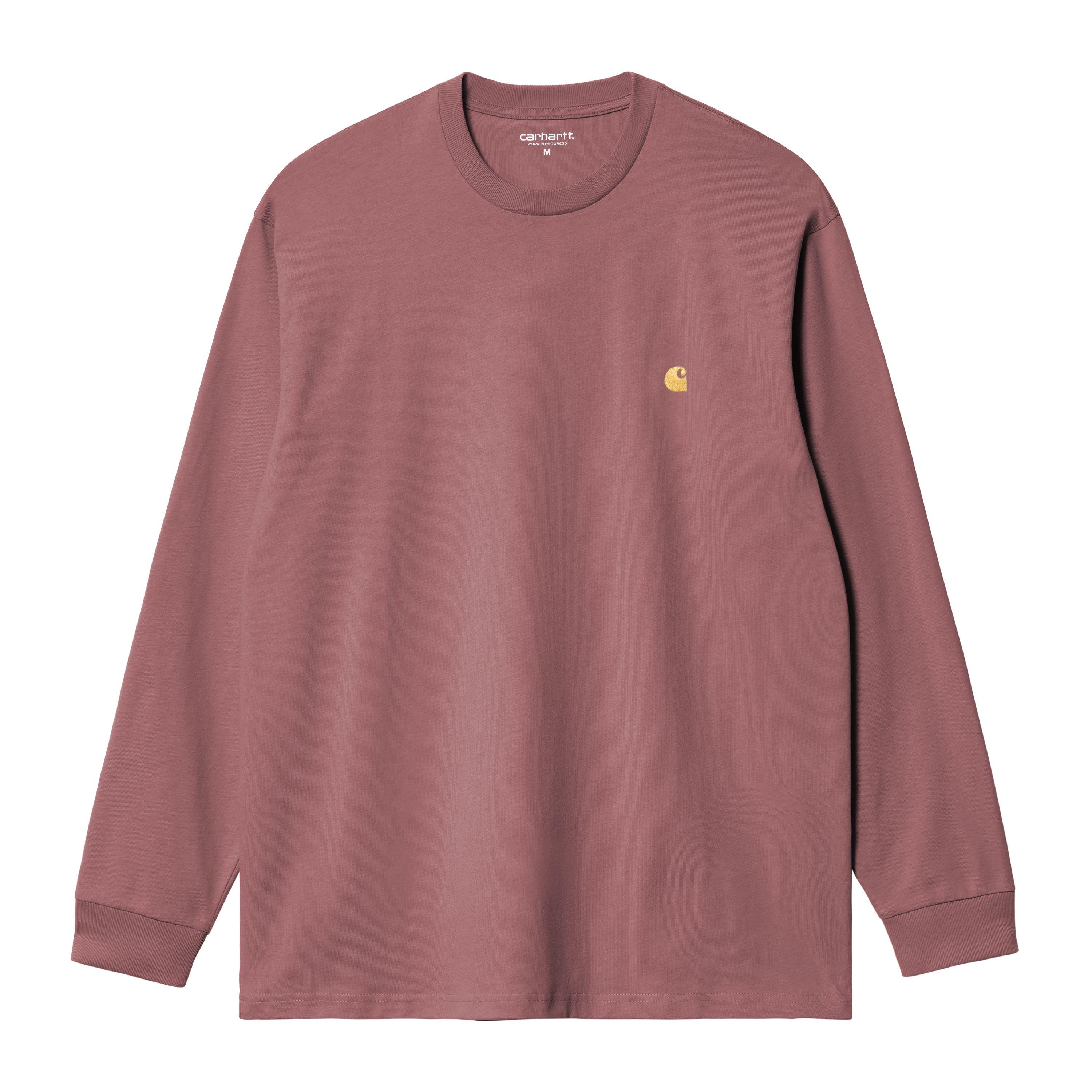 Carhartt WIP Long Sleeve Chase T-Shirt em Rosa